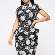 Fashionova yuna floral midi dress