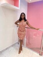 Plt leopard print satin one shoulder ruched bodycon dress - Image 5