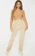 Plt mocha exposed seam long sleeve crop top - Image 4
