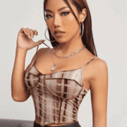 Shein tie dye stitch detail asymmetrical hem cami top