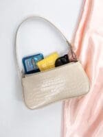 Croc embossed shoulder bag - Image 3