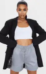 Plt mocha exposed seam long sleeve crop top - Image 66