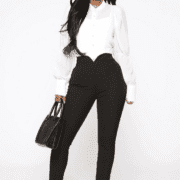 When We Meet Slit Pant - Black