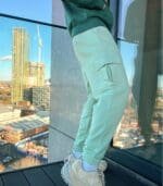 ASOS DESIGN oversized joggers with cargo pockets in pastel green - Image 2