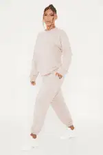 Isawitfirst Melange black and pink sweat and jogger set - Image 4