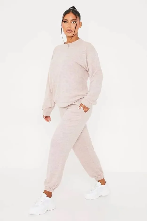 Isawitfirst Melange black and pink sweat and jogger set - Image 4