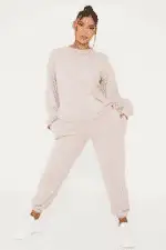 Isawitfirst Melange black and pink sweat and jogger set - Image 6