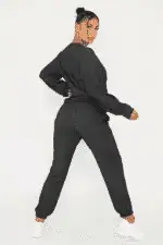Isawitfirst Melange black and pink sweat and jogger set - Image 7