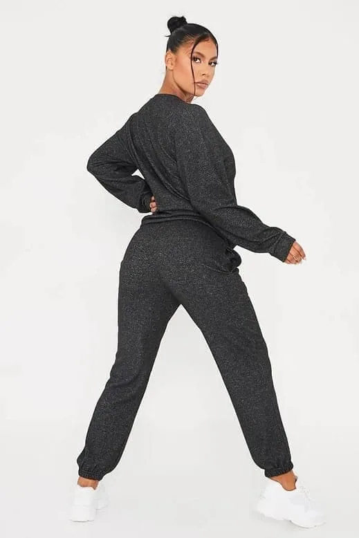 Isawitfirst Melange black and pink sweat and jogger set - Image 7