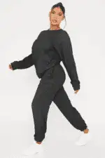 Isawitfirst Melange black and pink sweat and jogger set - Image 8