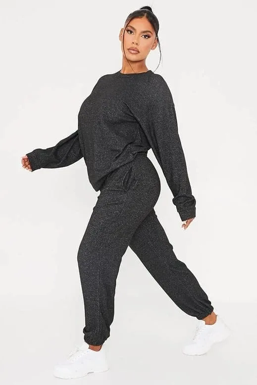 Isawitfirst Melange black and pink sweat and jogger set - Image 8