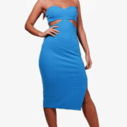 Bandeau cut out side detailed dress