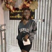 Drop shoulder letter pattern crop pullover