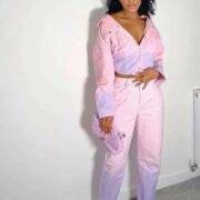 Pink Denim Oversized Denim set