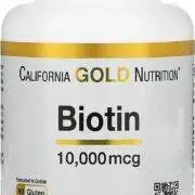 Biotin, 10,000 mcg d-Biotin, for Healthy Hair, Nails & Skin Non GMO, Suitable for Vegetarians, Gluten Free, 90 Veggie Softgels