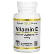 California Gold Nutrition, Bioactive Vitamin E, 335 mg (500 IU), 30 Veggie Capsules