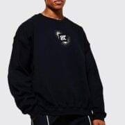 oversized ofcl printed sweatshirt black