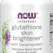 NOW Solutions, Glutathione Skin Brightener with Ceramosides®, Moisturizing and Illuminating, 30 Veg Capsules