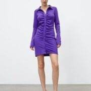 Zara SHIRT DRESS WITH GATHERING