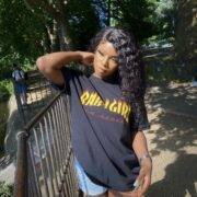 Black Baby Girl Flames Oversized T-Shirt