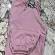 Pu Essentials joggers powder pink