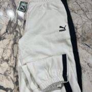 Pu Essentials joggers in vaporous grey