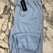 Isawitfirst baby blue fine ribbed joggers