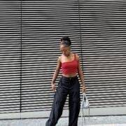 One Shoulder Crop Top