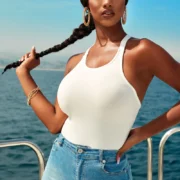 Fashionova Cassandra high rise denim shorts