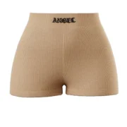 SHEIN 90s letter embroidered rib knit cycling shorts