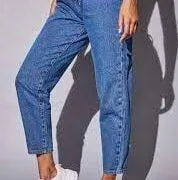 Plt mid wash basic dad jean