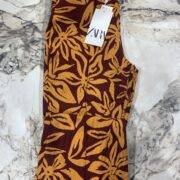 Zara FLARE JACQUARD TROUSERS