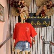 Collection x Exit loudly Unisex oversized t-shirt red