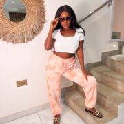 New girl order jogger in tie-dye with kitten graphic co-ord