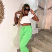 pieces tella chill jogger in green