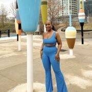 Shein ribbed one shoulder and pant