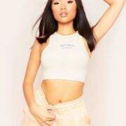 Olivia Stone Venice Beach Ribbed Racer Crop Top