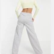 Topshop slouch oversized jogger in grey marl