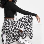 QED London soft touch wide leg trousers co-ord in floral print