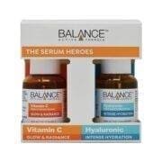 Balance Active Formula The Serum Heroes (Vitamin C Brightening serum and Hyaluronic Deep Moisture Serum) - Armed with active ingredients to glow and hydrate.