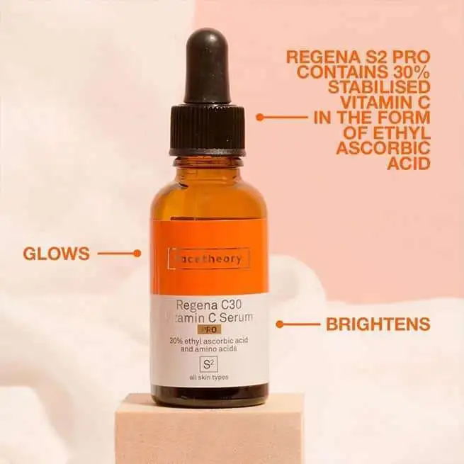 Face theory Regena C30 Pro Vitamin C Serum
with 30% Ethyl Ascorbic Acid - Image 3