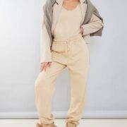 Plt Beige Washed Cuffed Joggers