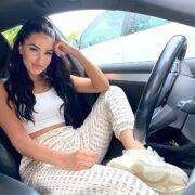 Adele Cream I'm Real Slogan Joggers