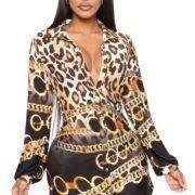 Fashionova Keep Me Tame Leopard Mini Dress in Leopard