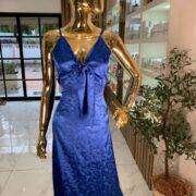 Blue silk dress isawitfirst