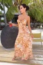 I Saw It First satin tropical ruched detail maxi dress - Image 3