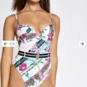 PINK FLORAL PRINT SWIMSUIT