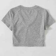 SHEIN EZwear V-Neck Rib-knit Crop Top