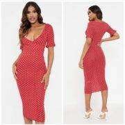 Isawitfirst polka dot print tea dress