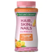 nature's bounty optimal solutions hair, skin and nails with biotin and collagen tropical citrus